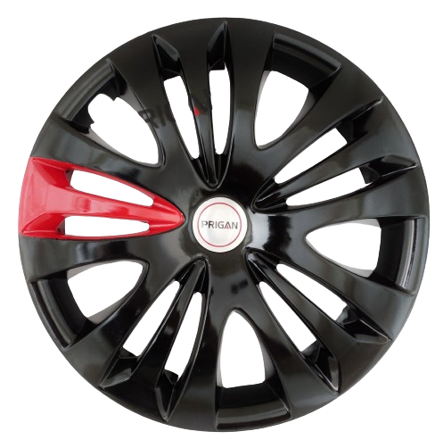 PRIGAN ERTIGA-T1 BLACK-RED WHEEL COVER  (Set of 4)  AVAILABLE IN 12,13,14,15 INCH