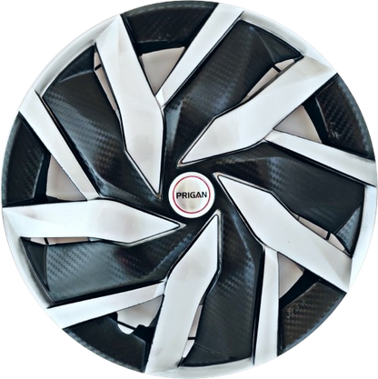 PRIGAN EAGLE BLACK-SILVER WHEEL COVER  (Set of 4)  AVAILABLE IN 12,13,14,15 INCH