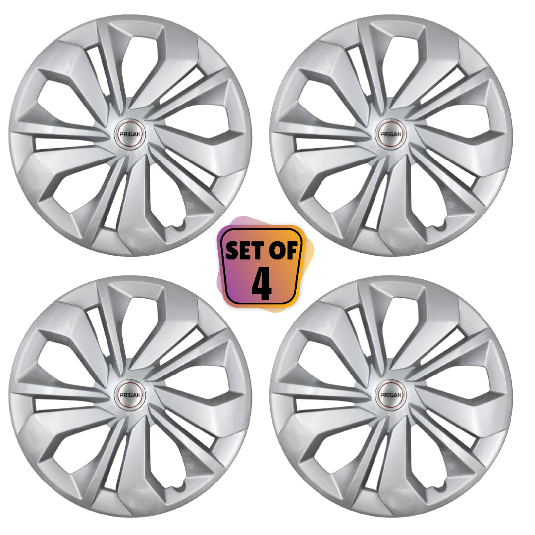 PRIGAN FRONX 16 INCH SILVER WHEEL COVER  (Set of 4)  AVAILABLE IN 16 INCH