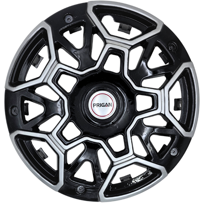 PRIGAN GRAVITY SILVER BLACK WHEEL COVER  (Set of 4)  AVAILABLE IN 15,16 INCH