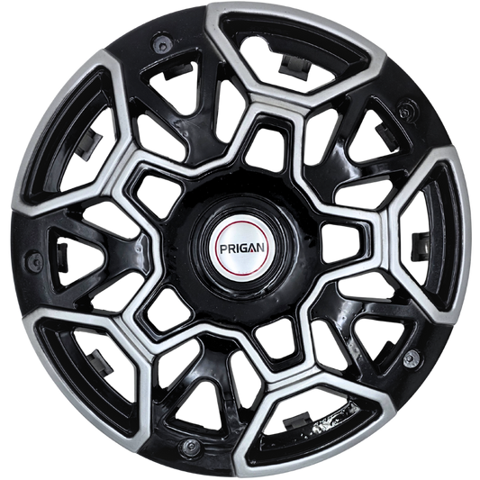 PRIGAN GRAVITY SILVER BLACK WHEEL COVER  (Set of 4)  AVAILABLE IN 15,16 INCH