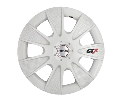 PRIGAN GTX WHITE WHEEL COVER  (Set of 4)  AVAILABLE IN 12,13,14,15,16,17  INCH