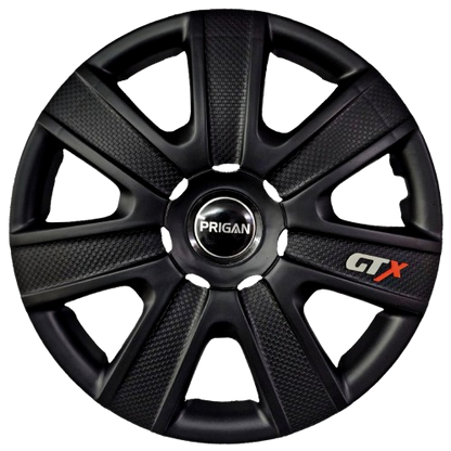 PRIGAN GTX BLACK WHEEL COVER  (Set of 4)  AVAILABLE IN 12,13,14,15,16  INCH