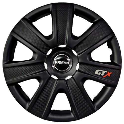 PRIGAN GTX BLACK WHEEL COVER  (Set of 4)  AVAILABLE IN 12,13,14,15,16,17  INCH