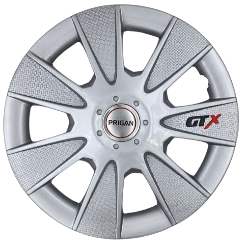 PRIGAN GTX SILVER WHEEL COVER  (Set of 4)  AVAILABLE IN 12,13,14,15,16,17  INCH