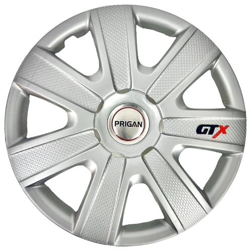 PRIGAN GTX SILVER WHEEL COVER  (Set of 4)  AVAILABLE IN 12,13,14,15,16,17  INCH