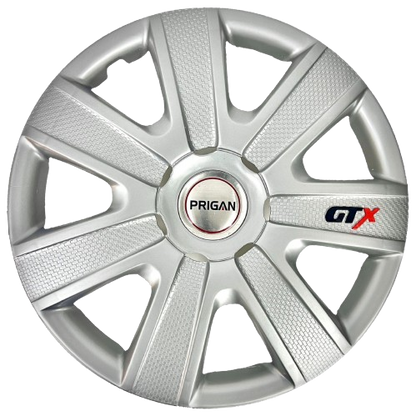 PRIGAN GTX SILVER WHEEL COVER  (Set of 4)  AVAILABLE IN 12,13,14,15,16,17  INCH