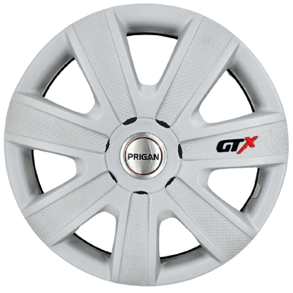 PRIGAN GTX WHITE WHEEL COVER  (Set of 4)  AVAILABLE IN 12,13,14,15,16,17  INCH