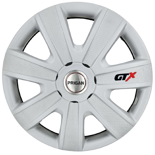 PRIGAN GTX WHITE WHEEL COVER  (Set of 4)  AVAILABLE IN 12,13,14,15,16,17  INCH