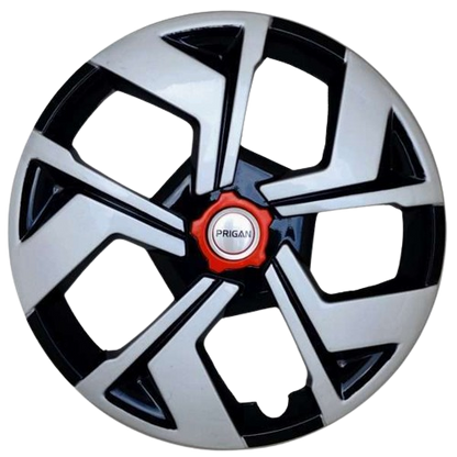 PRIGAN HAWK INCH BLACK SILVER WHEEL COVER  (Set of 4)  AVAILABLE IN 13,14 INCH