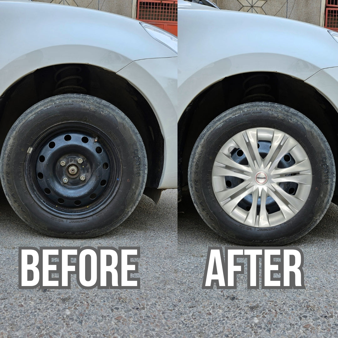 PRIGAN INNOVA 15 INCH SILVER WHEEL COVER  (Set of 4)  AVAILABLE IN 15 INCH