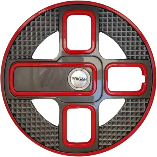 PRIGAN LAVISH 14 INCH GREY RED WHEEL COVER  (Set of 4)  AVAILABLE IN 14 INCH