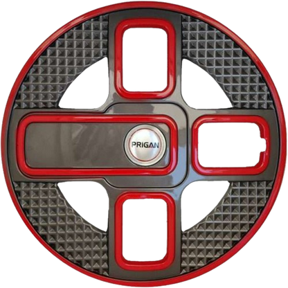 PRIGAN LAVISH 14 INCH GREY RED WHEEL COVER  (Set of 4)  AVAILABLE IN 14 INCH