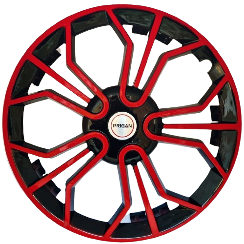 PRIGAN MAGIC BLACK RED WHEEL COVER  (Set of 4)  AVAILABLE IN 14,15 INCH