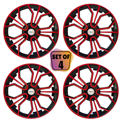 PRIGAN MAGIC BLACK RED WHEEL COVER  (Set of 4)  AVAILABLE IN 14,15 INCH