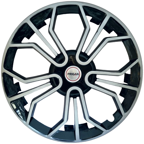 PRIGAN MAGIC SILVER BLACK WHEEL COVER  (Set of 4)  AVAILABLE IN 14,15 INCH