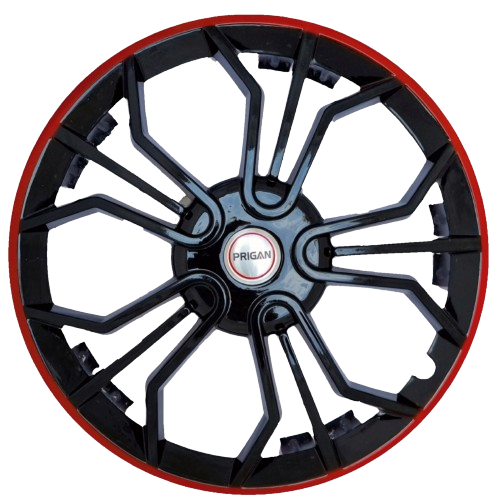 PRIGAN MAGIC-GT BLACK RED WHEEL COVER  (Set of 4)  AVAILABLE IN 14,15 INCH