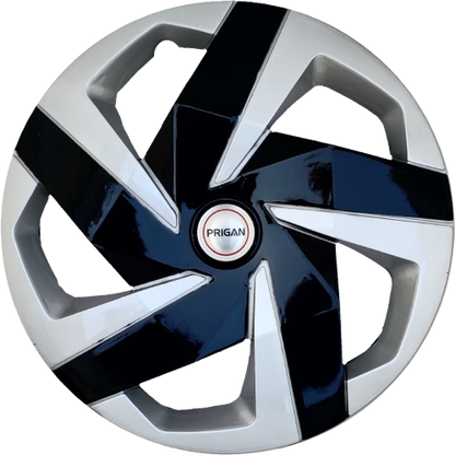 PRIGAN MAGNITE 16 INCH SILVER BLACK WHEEL COVER  (Set of 4)  AVAILABLE IN 16 INCH