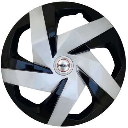 PRIGAN MAGNITE 16 INCH BLACK SILVER WHEEL COVER  (Set of 4)  AVAILABLE IN 16 INCH