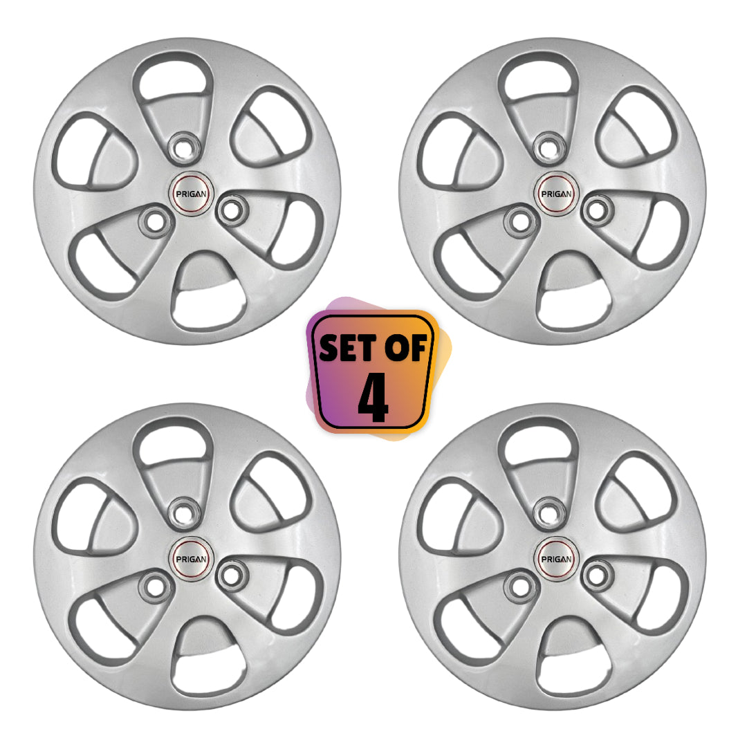 PRIGAN NANO SILVER WHEEL COVER  (Set of 4)  AVAILABLE IN 12 INCH  (BOLT FITTING)