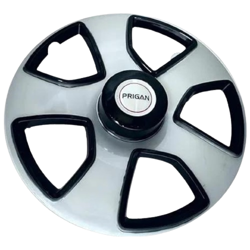 PRIGAN NEW BOLERO 15 INCH SILVER BLACK WHEEL COVER  (Set of 4)  AVAILABLE IN 15 INCH