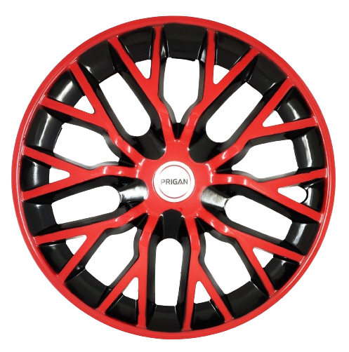 PRIGAN PHANTOM RED BLACK WHEEL COVER  (Set of 4)  AVAILABLE IN 12,13,14,15,16  INCH