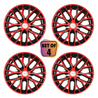 PRIGAN PHANTOM RED BLACK WHEEL COVER  (Set of 4)  AVAILABLE IN 12,13,14,15,16  INCH