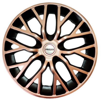 PRIGAN PHANTOM COPPER BLACK WHEEL COVER  (Set of 4)  AVAILABLE IN 12,13,14,15,16  INCH