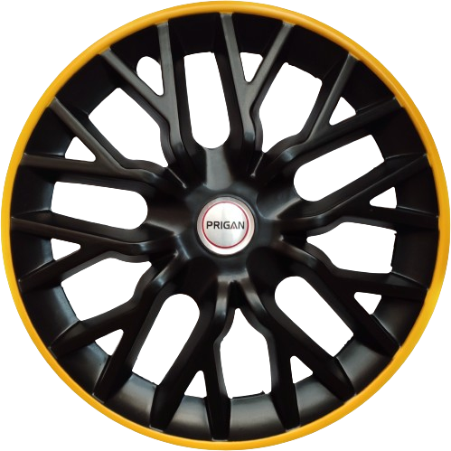 PRIGAN PHANTOM-GT YELLOW BLACK WHEEL COVER  (Set of 4)  AVAILABLE IN 12,13,14,15,16  INCH