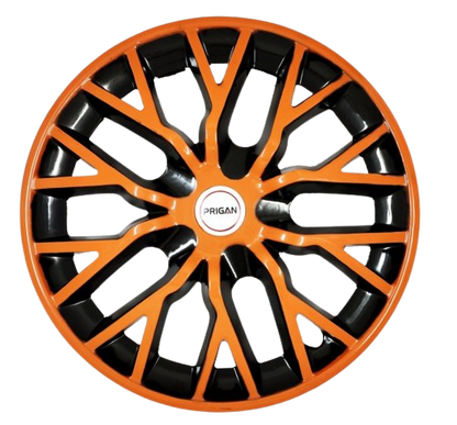 PRIGAN PHANTOM ORANGE BLACK WHEEL COVER  (Set of 4)  AVAILABLE IN 12,13,14,15,16  INCH