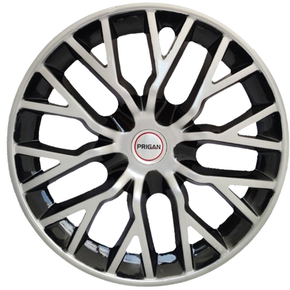 PRIGAN PHANTOM SILVER BLACK WHEEL COVER  (Set of 4)  AVAILABLE IN 12,13,14,15,16  INCH