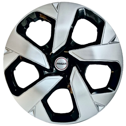 PRIGAN PUNCH 15 INCH BLACK SILVER WHEEL COVER  (Set of 4)  AVAILABLE IN 15 INCH (SPECIALLY DESIGNED FOR PUNCH)