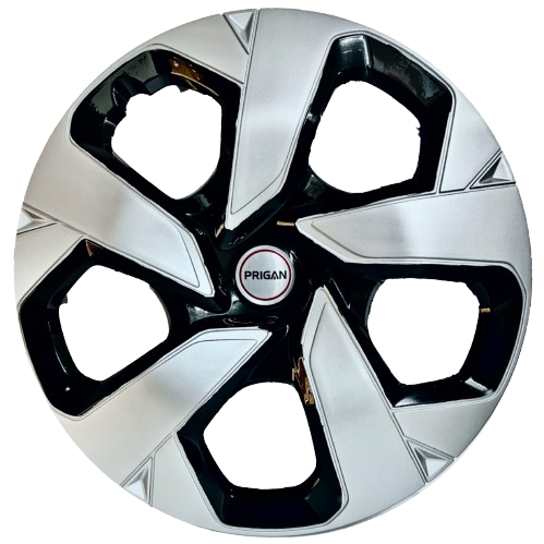 PRIGAN PUNCH 15 INCH BLACK SILVER WHEEL COVER  (Set of 4)  AVAILABLE IN 15 INCH (SPECIALLY DESIGNED FOR PUNCH)