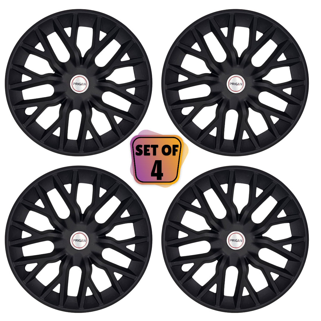 PRIGAN PHANTOM MATTE BLACK WHEEL COVER  (Set of 4)  AVAILABLE IN 12,13,14,15,16  INCH