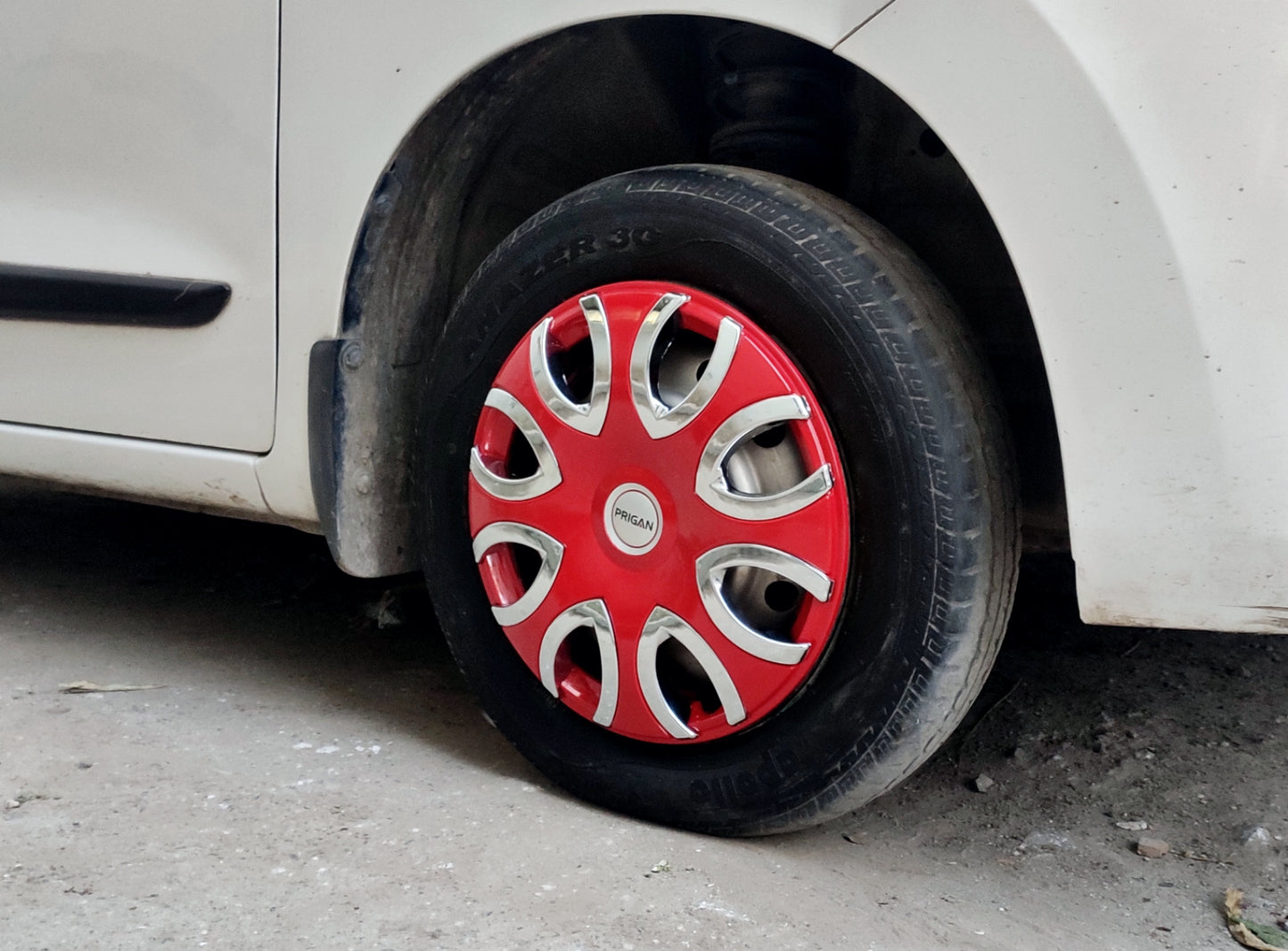 PRIGAN PULSE CHROME RED WHEEL COVER  (Set of 4)  AVAILABLE IN 12,13 INCH