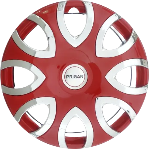 PRIGAN PULSE CHROME RED WHEEL COVER  (Set of 4)  AVAILABLE IN 12,13 INCH