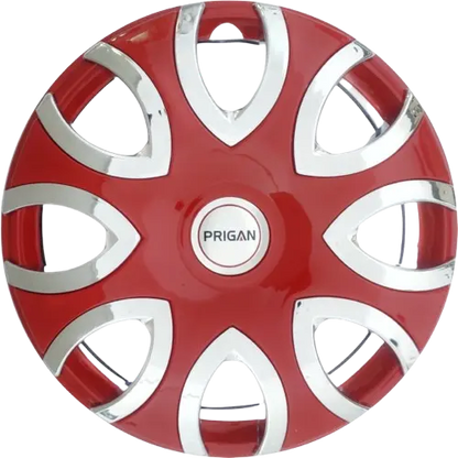 PRIGAN PULSE CHROME RED WHEEL COVER  (Set of 4)  AVAILABLE IN 12,13 INCH