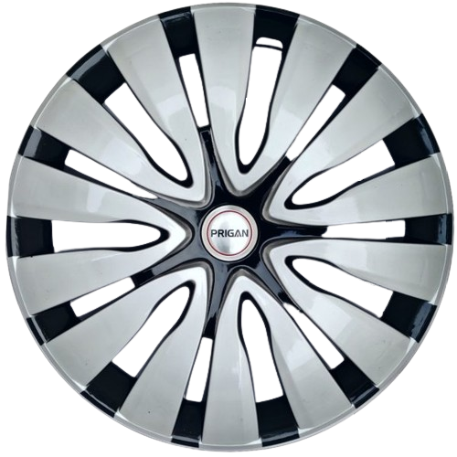 PRIGAN SAVI 16 INCH SILVER BLACK WHEEL COVER  (Set of 4)  AVAILABLE IN 16 INCH