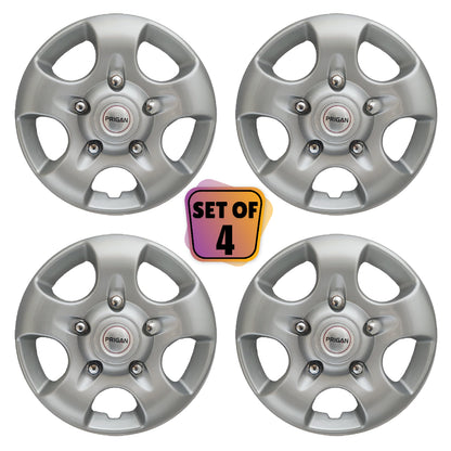 PRIGAN SCORPIO-4X4 INCH SILVER WHEEL COVER  (Set of 4)  AVAILABLE IN 15,16 INCH