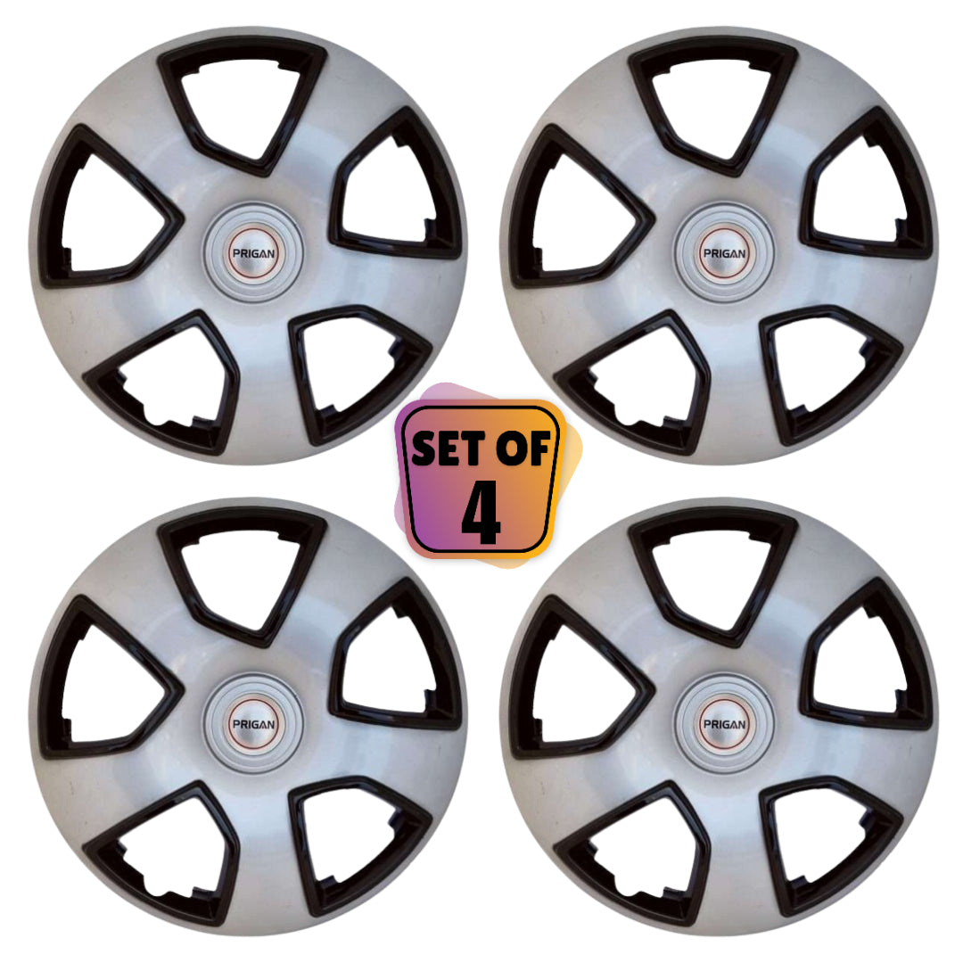 PRIGAN SCORPIO TYPE-1 BLACK SILVER 17 WHEEL COVER  (Set of 4)  AVAILABLE IN 17 INCH