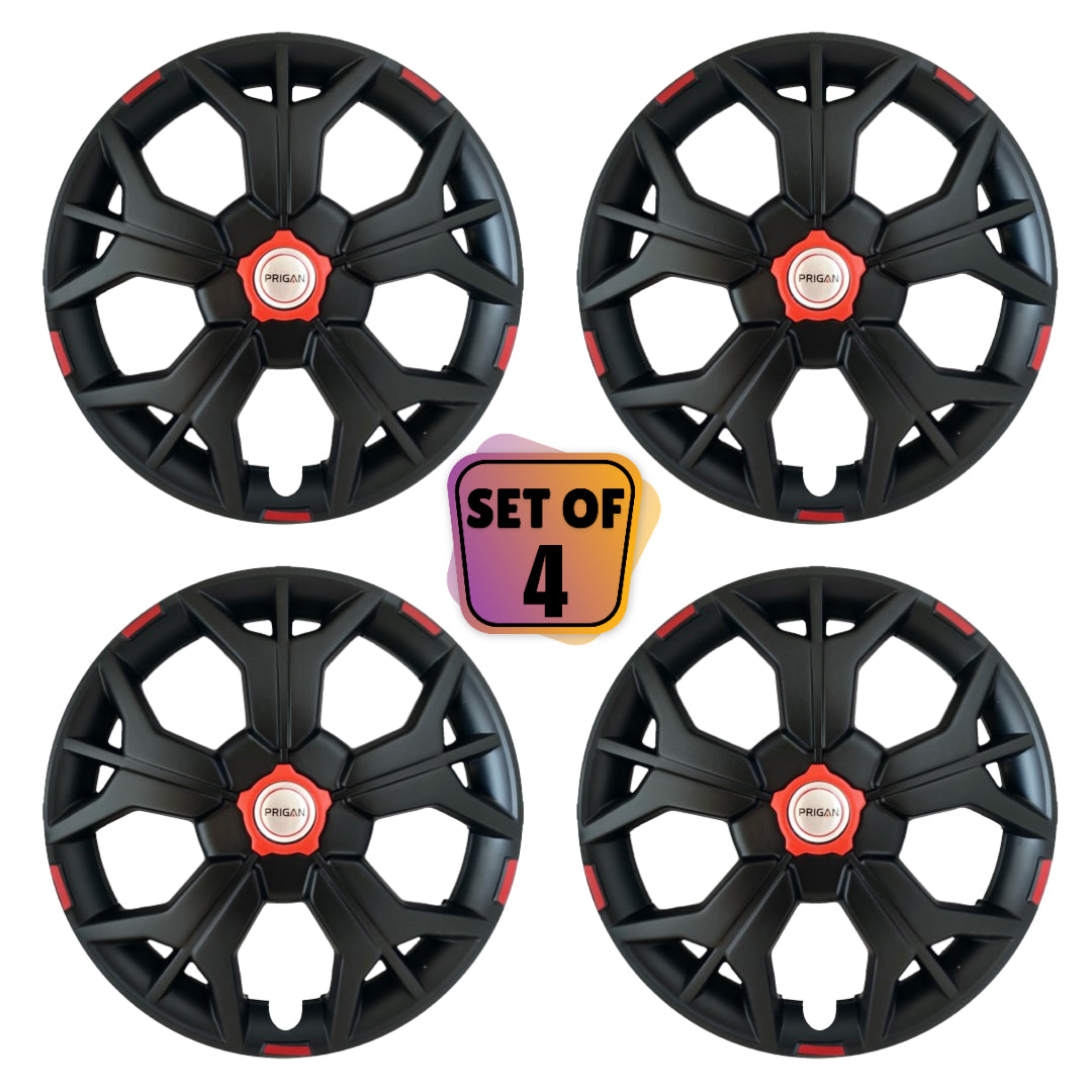 PRIGAN SHARP BLACK WHEEL COVER  (Set of 4)  AVAILABLE IN 12,13,14,15,16 INCH