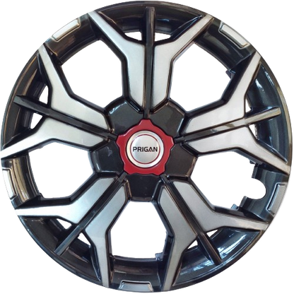 PRIGAN SHARP GREY-SILVER WHEEL COVER  (Set of 4)  AVAILABLE IN 12,13,14,15,16 INCH