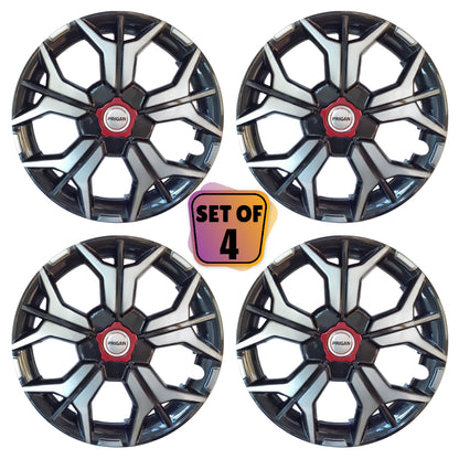 PRIGAN SHARP GREY-SILVER WHEEL COVER  (Set of 4)  AVAILABLE IN 12,13,14,15,16 INCH