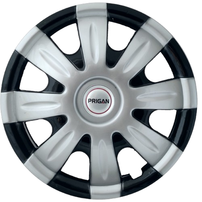 PRIGAN SONEX SILVER BLACK WHEEL COVER  (Set of 4)  AVAILABLE IN 13 INCH