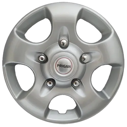 PRIGAN SCORPIO 15 INCH SILVER WHEEL COVER  (Set of 4)  AVAILABLE IN 15 INCH