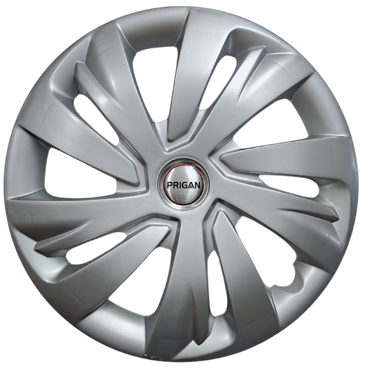 PRIGAN SWIFT-6 14 INCH SILVER WHEEL COVER  (Set of 4)  AVAILABLE IN 14 INCH