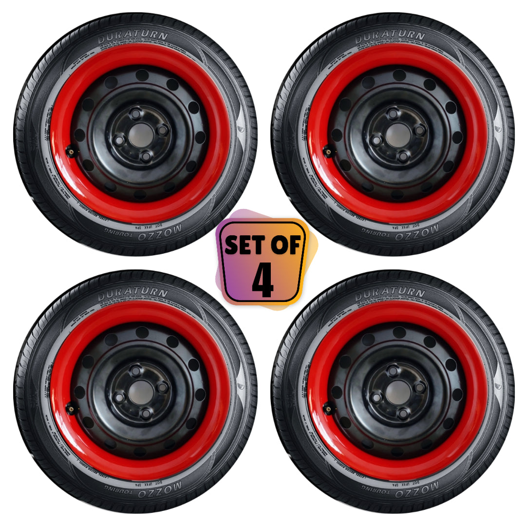 PRIGAN TRIM RED WHEEL COVER  (Set of 4)  AVAILABLE IN 13,14 INCH