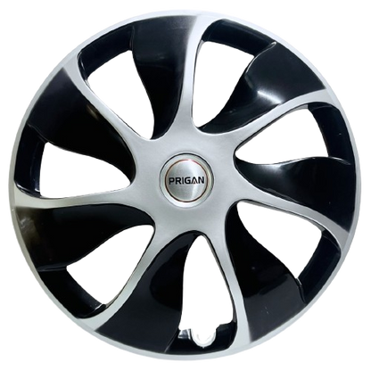 PRIGAN URBAN SILVER BLACK WHEEL COVER  (Set of 4)  AVAILABLE IN 14,15 INCH