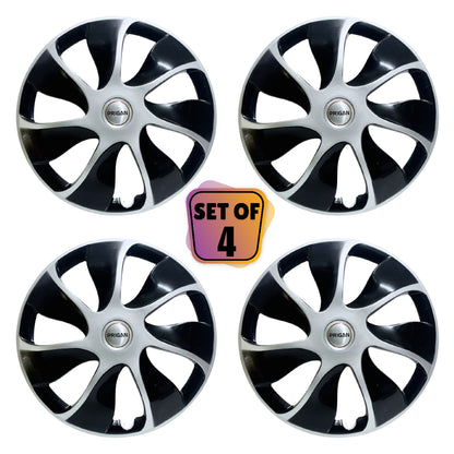 PRIGAN URBAN SILVER BLACK WHEEL COVER  (Set of 4)  AVAILABLE IN 14,15 INCH