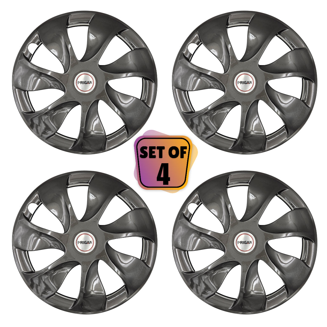 PRIGAN URBAN GREY WHEEL COVER  (Set of 4)  AVAILABLE IN 14,15 INCH